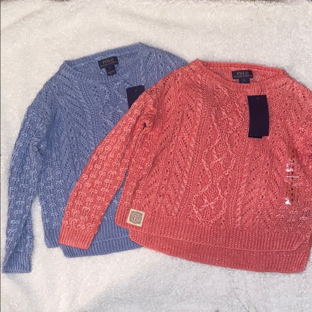 Polo Ralph Lauren long sleeve knit shirts, size 5
